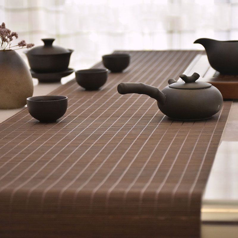 Table Runner Natural Bamboo Placemat Classic Style Tea Mats Heat Pad 10-50x100cm