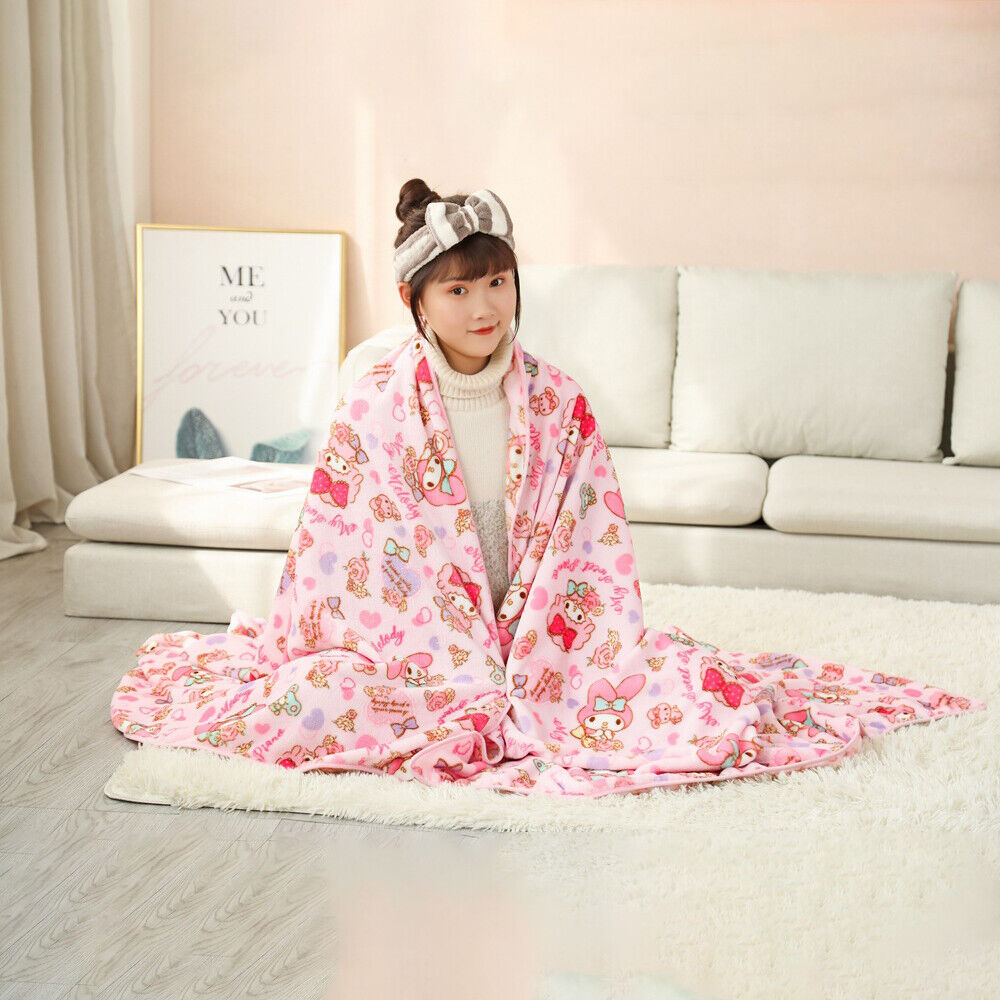 My Melody Kuromi Cinnamonroll Blanket Anime Plush quilt Soft Bed Couch Blanket
