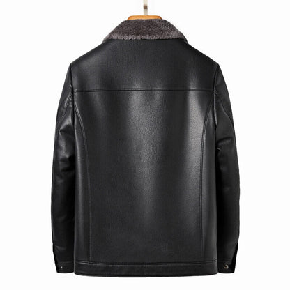 Sheepskin Jacket Autumn Winter Men's Collar Thick Middle Young Man's