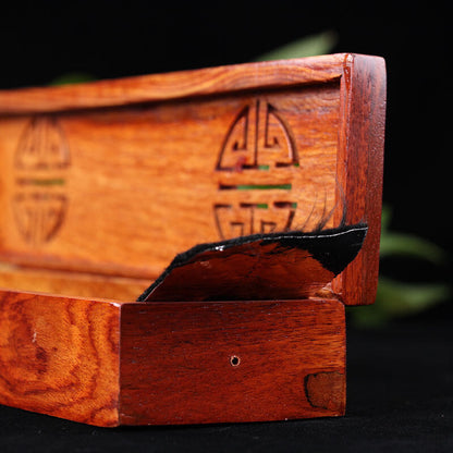 Wooden Stick Incense Burner Hollowed Box Holder Case for Yoga Spa Tea Ceremony