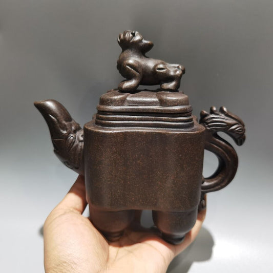 chinese yixing purple clay teapot tea set pot zisha ceramic cute decor figurine