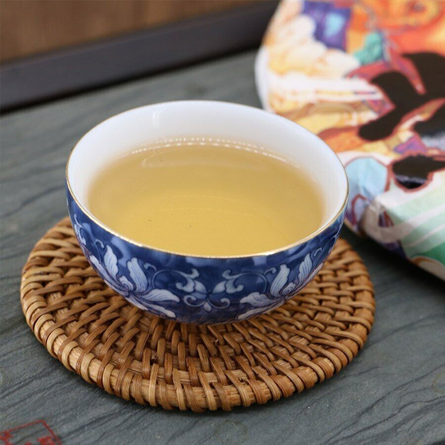 400g 2021 Haiwan Zi Rui Ben Ben Raw Pu-erh Tea Ox Zodiac Sheng Puer Tea Souvenir