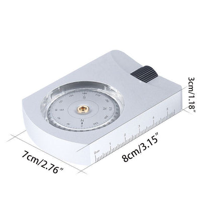 Professional Compass Waterproof Clinometer Survival Distance 3.01x2.13x0.55inch