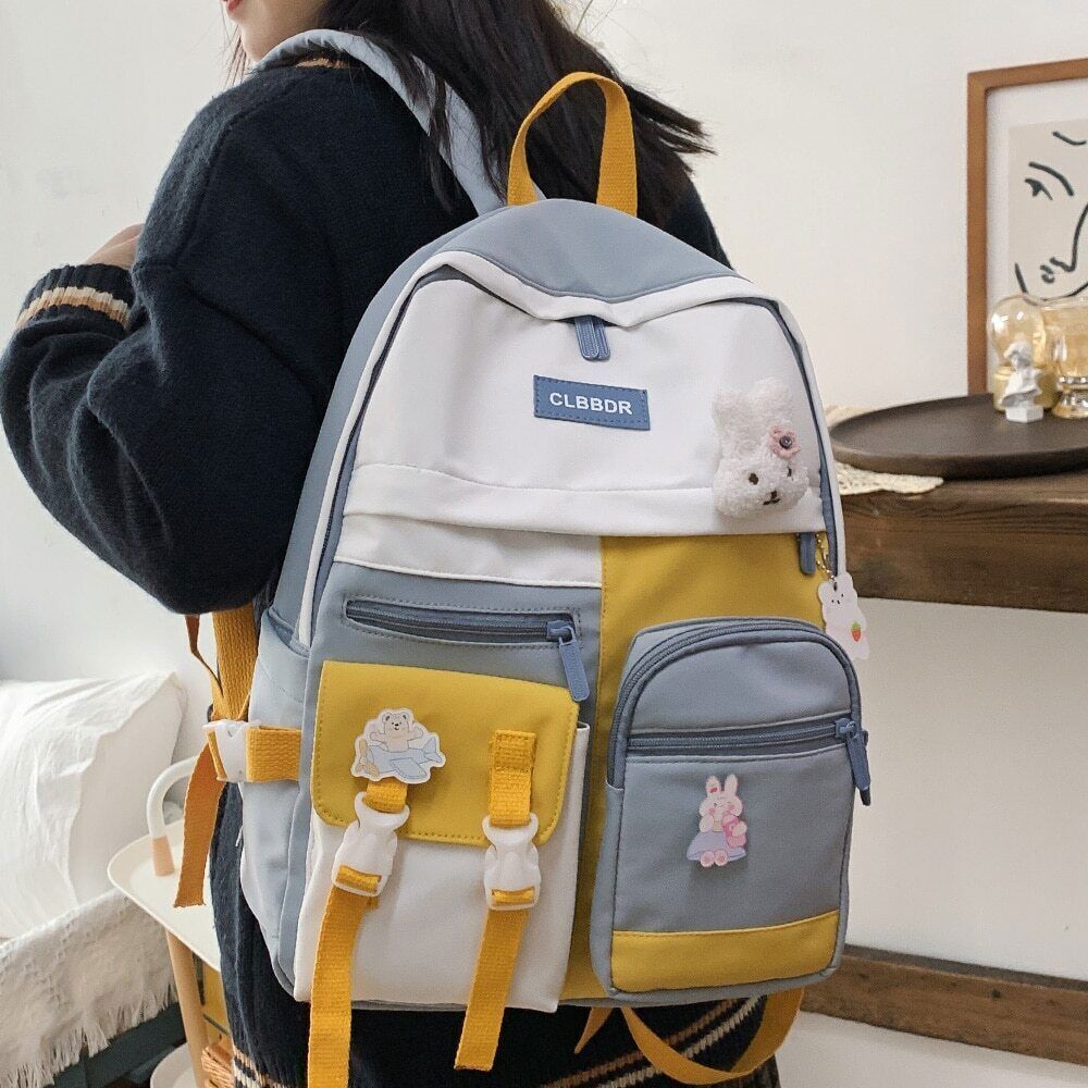 Backpack Women School Bag College Student Nylon Backpack Female Bag