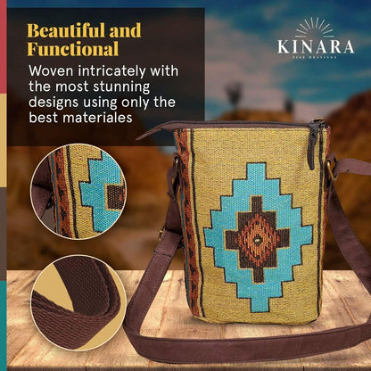 Woven Crossbody Bag Native American Design Unique Pattern Fine Weaving Stylish