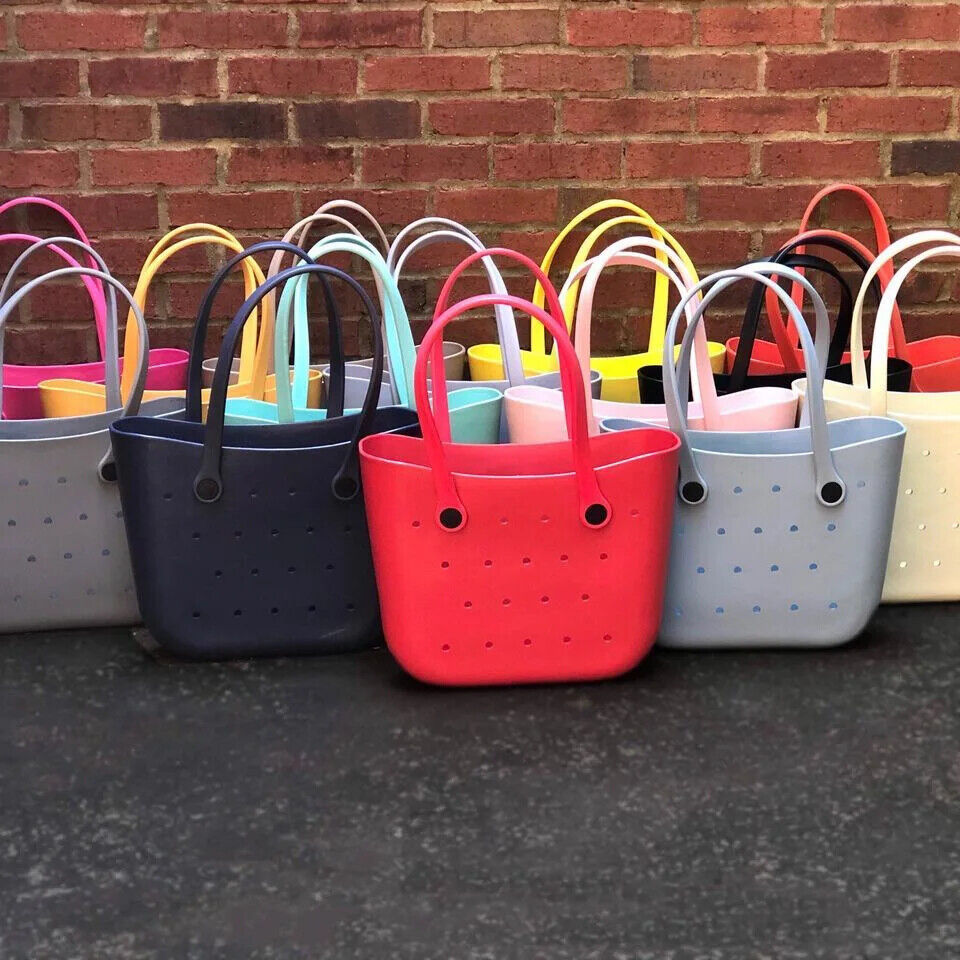 Beach Tote Bag Rubber Basket Travel Beach Pool Sports Outdoor Shoulder HandBag