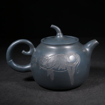 Chinese Yixing Zisha Clay Handmade Exquisite Teapot （芳草 底款：韩美林）