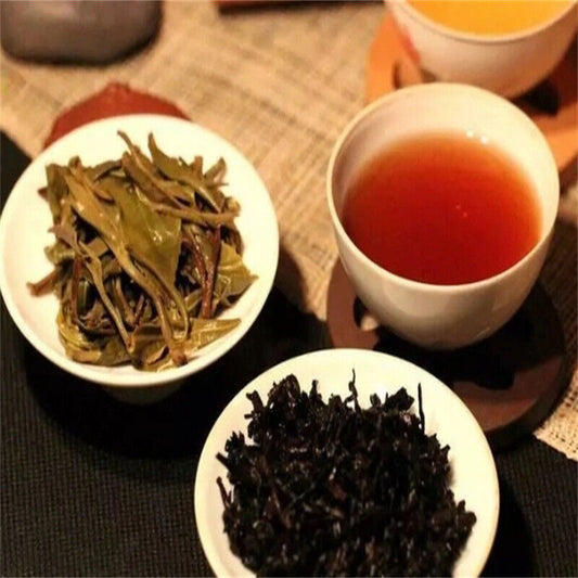 2006 Pu'er Cooked Tea Cake Menghai Brown Mountain Old Tree 357g Pu-erh Black Tea