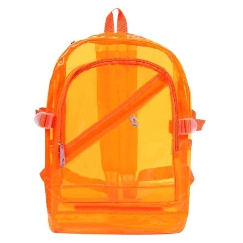 Transparent Clear Teenage Women Backpacks Schoolbag Girl Plastic Waterproof Bag