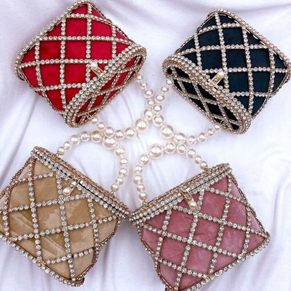 Diamond-Studded Party Handbags Chic Wedding Evening Clutch Bag Shoulder Bag