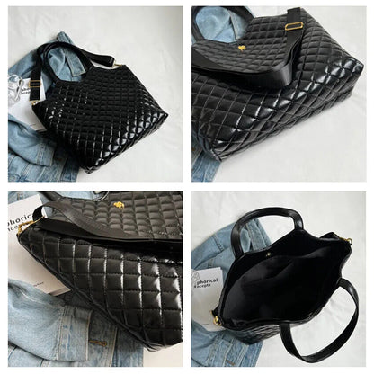 Winter Quilted Bag Shoulder Bag Handbags Tote Bags Women Top Handle Bag