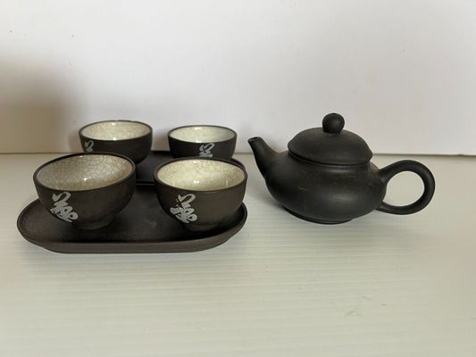 Chinese Yixin Clay Handmade Zisha Tea Set Teapot Cups