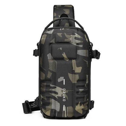 OZUKO New Hard Shell Crossbody Bag, Outdoor Tactical Men's Bag Sling Backpack