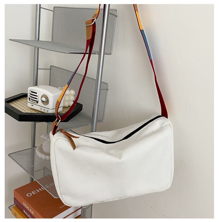 Canvas Shoulder Bag Big Capacity Women Messenger Bag Female Crossbody Bags Solid