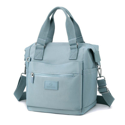 Large Travel Crossbody Bag Zipper Multiple Pocket Handbag Waterproof Nylon Purse