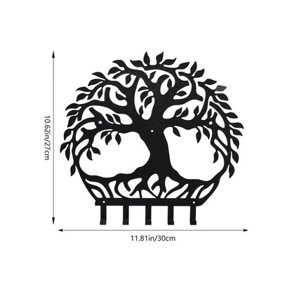 Tree Of Life Wall Mounted Key Hooks Matt Black,Mounted Key Hooks