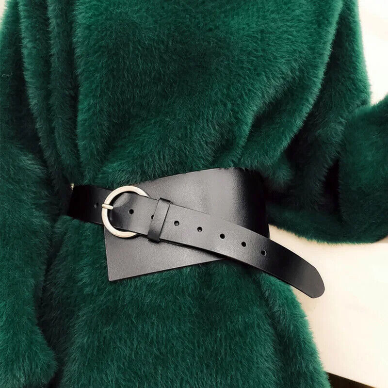 Women Wide Belt Genuine Leather Fashion Luxury Waistband Corset Dress Cummerbund