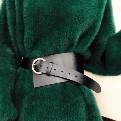 Women Wide Belt Genuine Leather Fashion Luxury Waistband Corset Dress Cummerbund