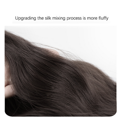 Women's Beret Wig Synthetic Long Wave Curly Hat Wig Hat One-piece Wig Keeps Warm