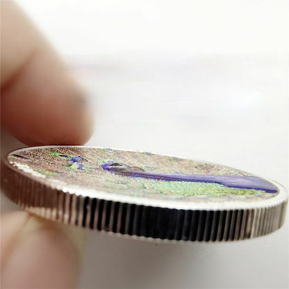 Commemorative Coin Cook Island Magnificent Life Peacock Collectible Metal 40x3mm