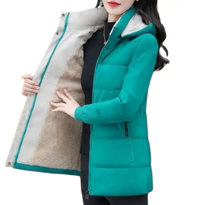 Down Jacket Women's Coat Add Velvet Top-Grade Lady Clothes