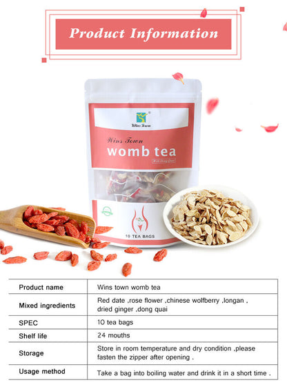 Female Fertility Tea Womb Detox Pyramid Triangle Tea Bag Yoni Uterine Detox Tea