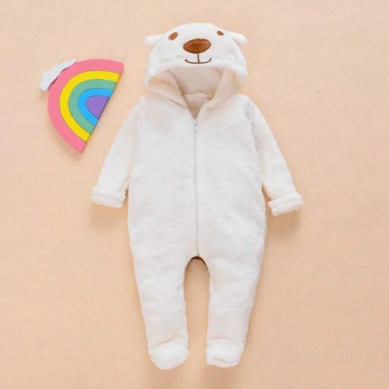 Newborn Baby Romper Jumpsuit Boy Girl Kids Bear Hooded Bodysuit Clothes Outfits