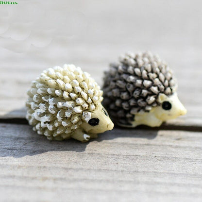 Miniature Hedge Pig Set of 3pcs Resin Hedgehog Mini Figurine Garden Flower Pot