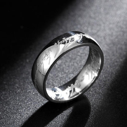 Fashion Lord of the Rings One Ring LOTR Stainless Steel Men's Ring Size 6-13