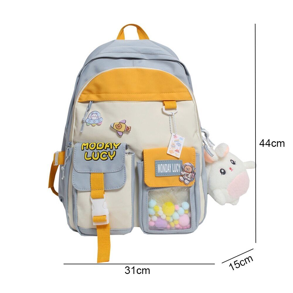 Women Backpack School Bag College Lady Cartoons Backpack Girl Bag Student