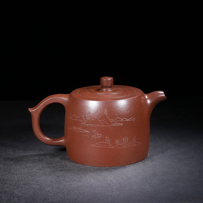 Chinese Yixing Zisha Clay Handmade Exquisite Teapot （井栏 底款：景舟制壶）