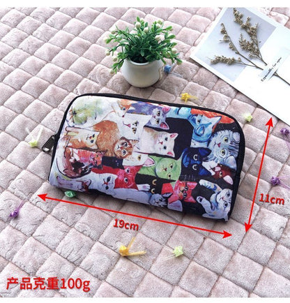 Oil Painting Sunflower Starry Night Wallet Women Purse Credit Card Phone Holders