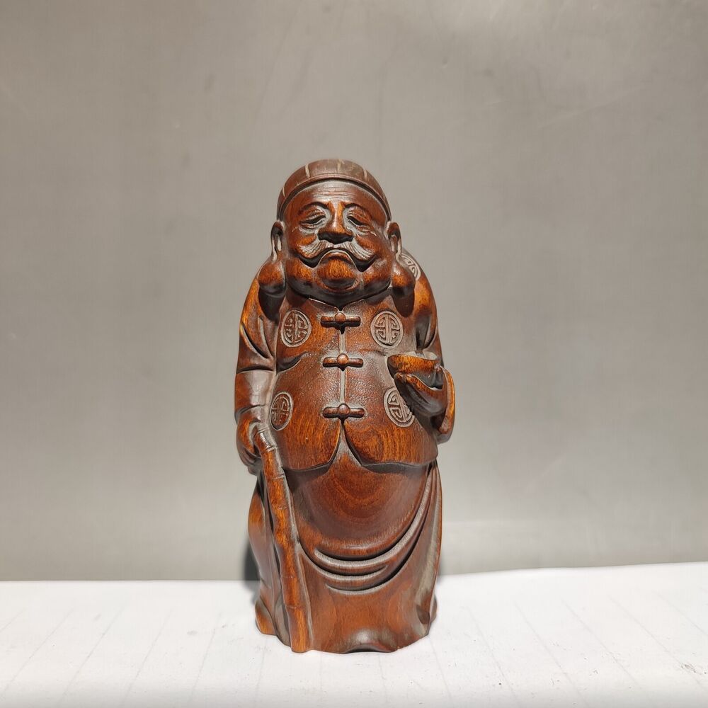 vintage wood wooden carved carving figure statue folk art chinese sculpture gift