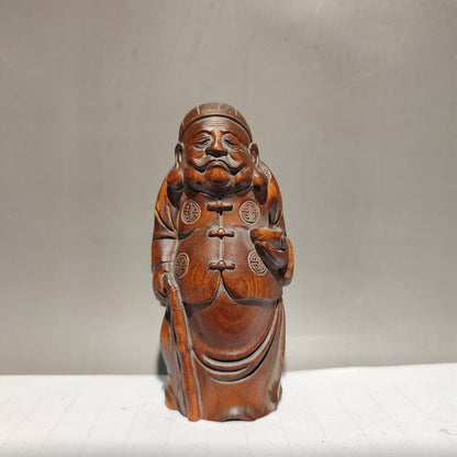 vintage wood wooden carved carving figure statue folk art chinese sculpture gift