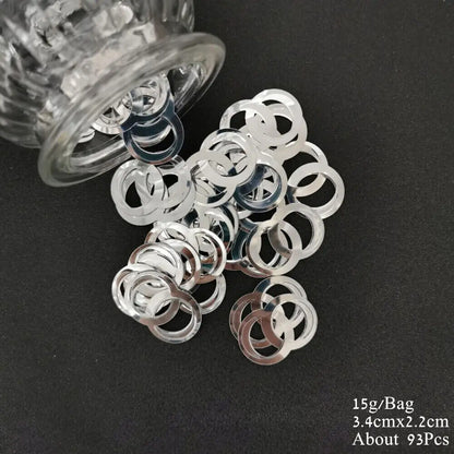 Dual Circle Confetti 15g Double Rings Sequin DIY Wedding Party Event Favor Decor