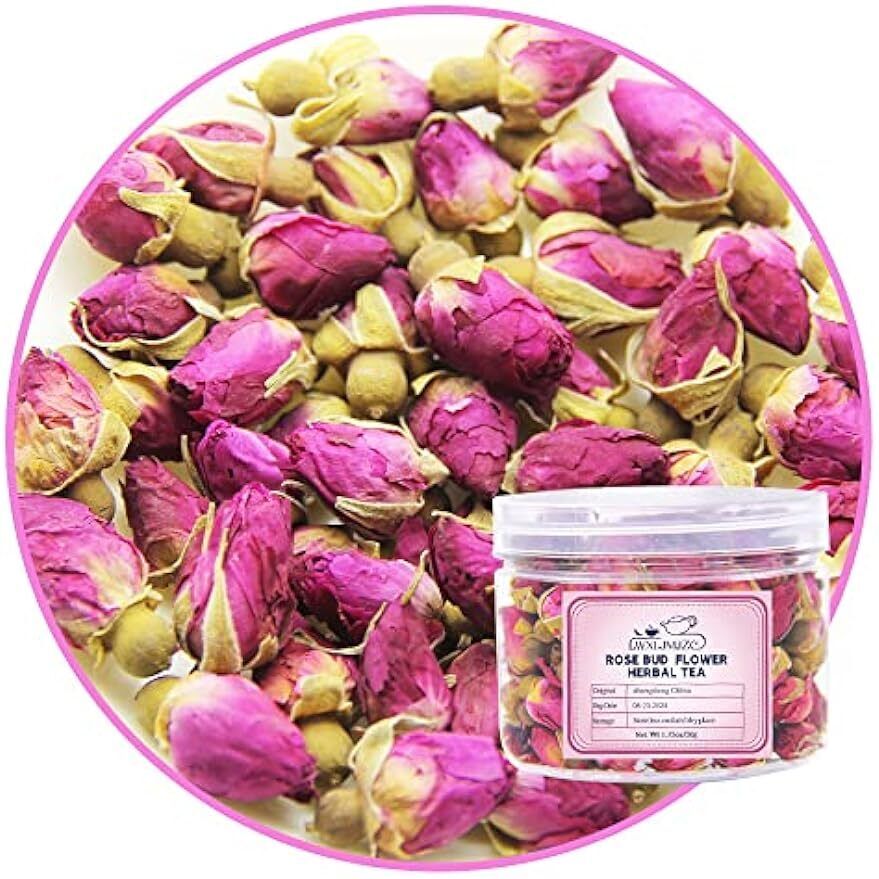 Dried Rose Buds Tea Natural Rose Herbal Tea Loose Leaf Rose Flower Tea1.75oz/50g