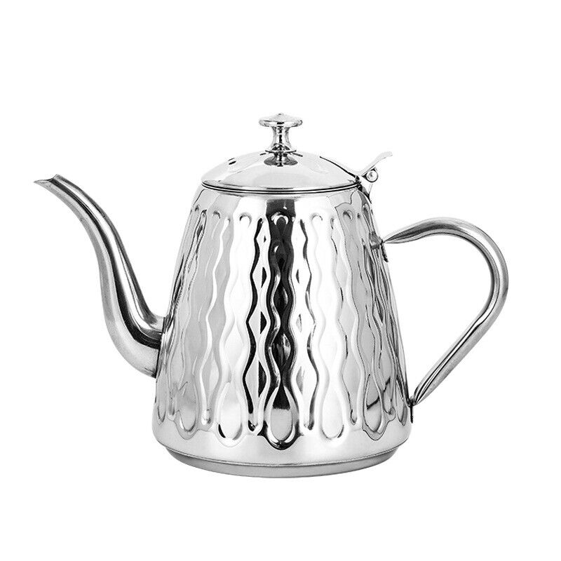 1.8LStainless Steel Kettle W/ Filter Teapot Home Hotel Outdoor Camping Teakettle