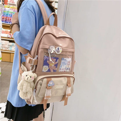 Women Backpack Teenager Girl BookBag Laptop Rucksack Student School Bag Female