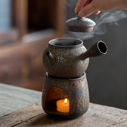 Ceramic Teapot Tea Warmer Stove Tea Ceremony Set
