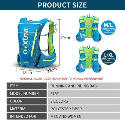 Running Backpack 8L Backpack Hiking Marathon Hydrating Bag 500ml Water Bottle