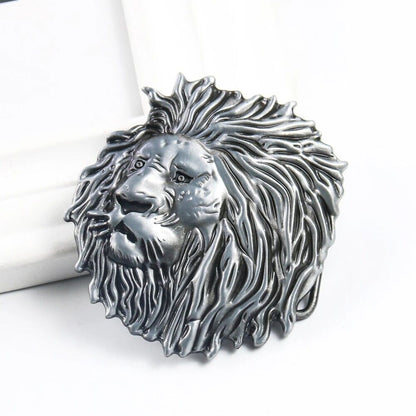 Men Belt Buckles 4cm Width Suitable Animal Lion Western Cowboy Jeans Accessories