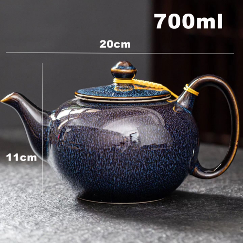 Starry Glaze Ceramic Pu'er Teapot Pot Tea Cup Set Heated Kettle Teaware Teapots