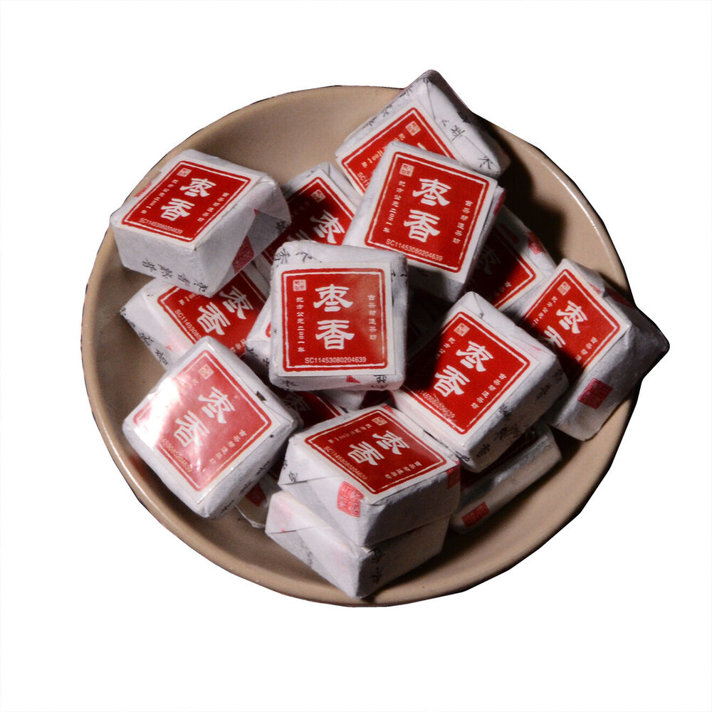 500g Yunnan Jindian Jujube Small Square Brick Aged Pu-erh Ripe Tea Small Tuo Tea