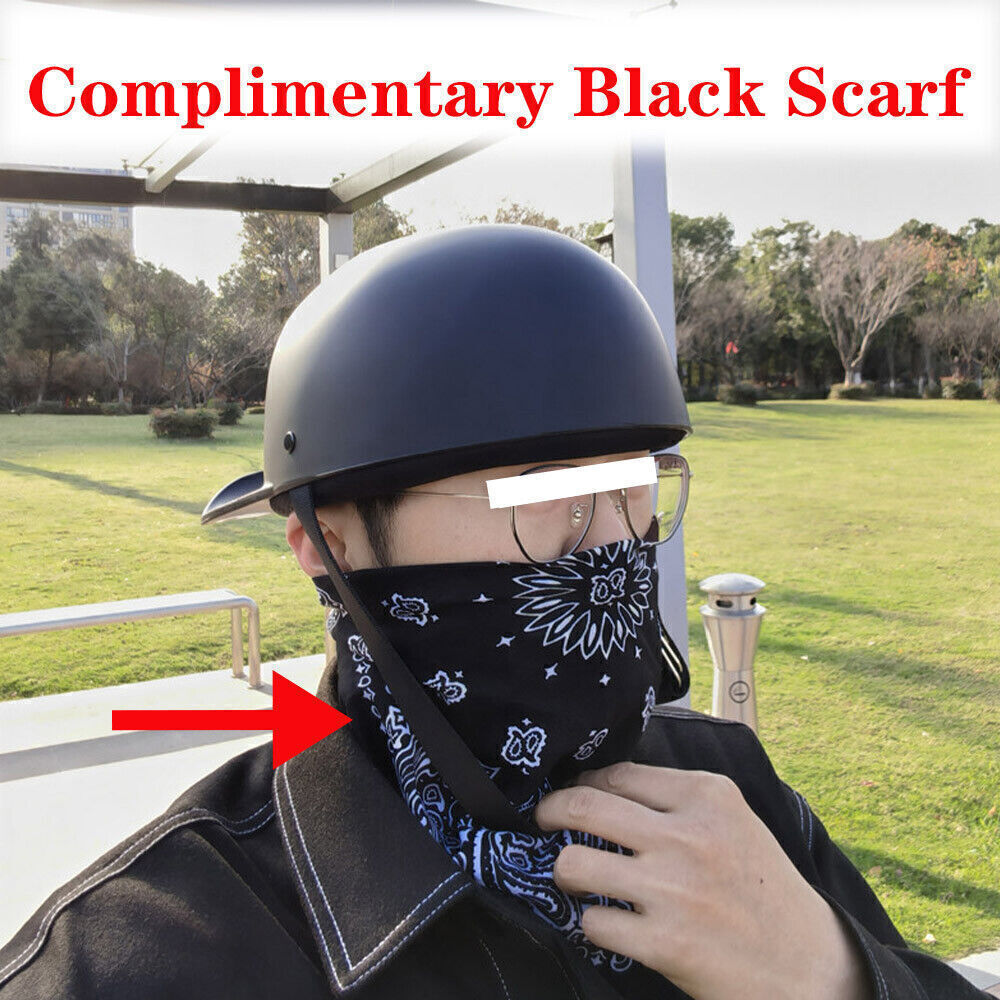 Motorcycle Helmet Face Half Open Scooter DOT Retro Jet Baseball Cap Moped Helmet