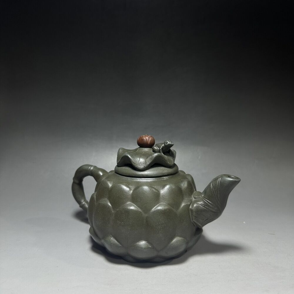 vintage chinese yixing purple clay teapot zisha ceremony carving Collectible art