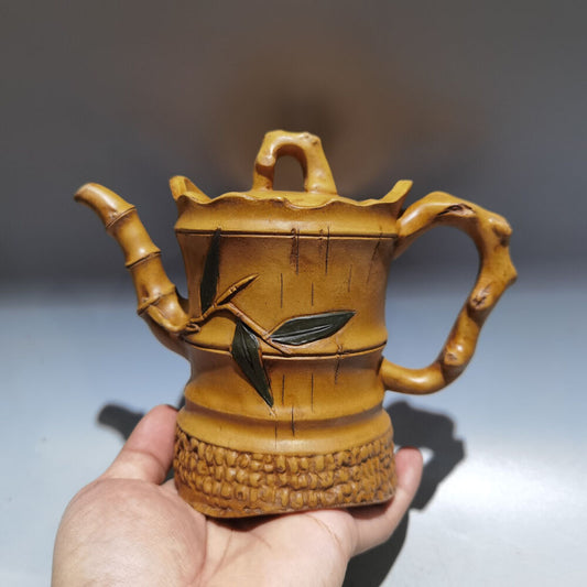 Chinese Yixing Zisha Clay Handmade Exquisite Teapot（树桩壶 低款：陈鸣远）