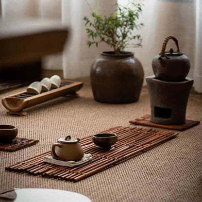 Handmade Bamboo Tera Mat|Tea Coasters|Tea Cushion|Tea Table|Tea Accessories