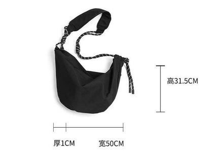 One-shoulder Canvas Bag Oxford Cloth Crossbody Bag Large Dumpling Bag Pouch 1 PC