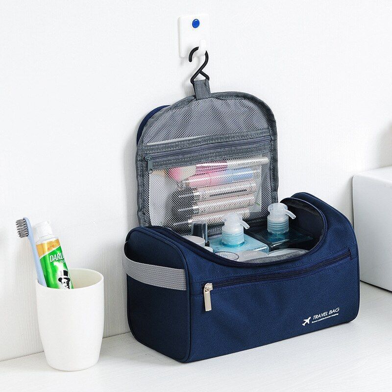Polyester Business Storage Bag Toiletry Organizer Travel Cosmetic Bag Waterproof