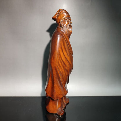 wooden statue men figuras House home decoration desk decor Room sculpture carved